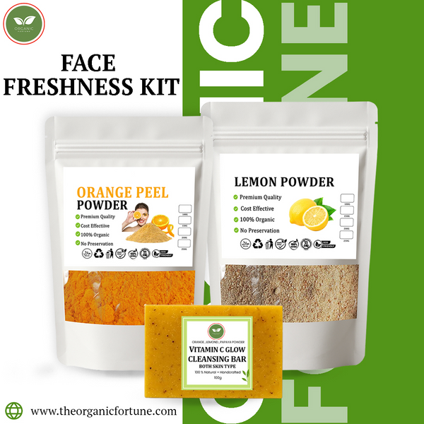 Face Freshness Kit – Orange Peel, Lemon Powder & Vitamin C Bar
